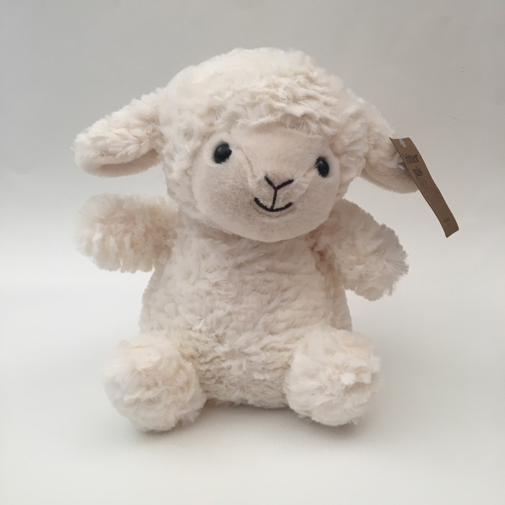 Plush Lamb Stuffed Animal Baby Toy - Cream Soft Fleece NEW Linzy Critter Pals